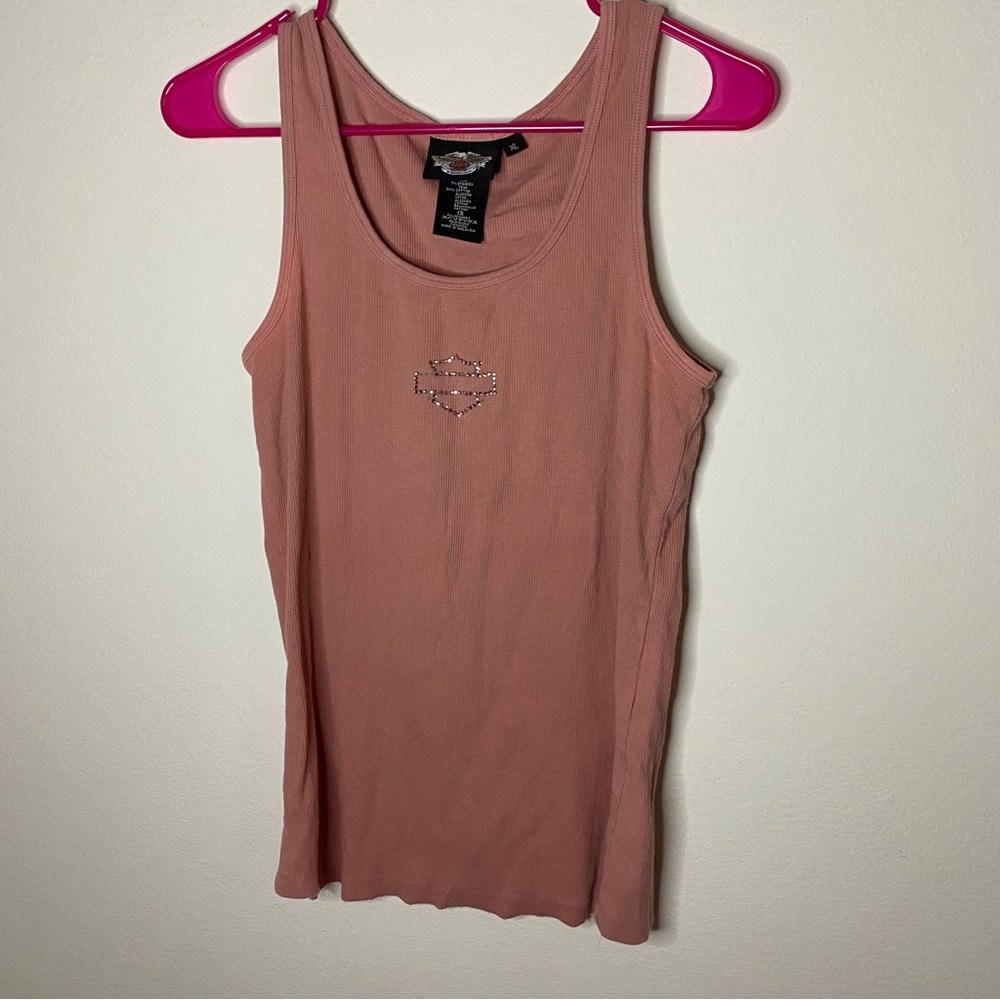 Harley Davidson bling logo tank top